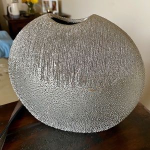 Silver Textured Vase